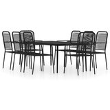  9-dijelni vrtni blagovaonski set crni | shoptok.hr