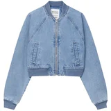 Pull&Bear Prehodna jakna moder denim