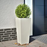 vidaXL Vrtno korito bela 35x35x75 cm jeklo Cene