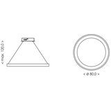 Brilagi LED prigušiva luster na sajli FALCON II LED/108W/230V Ø 80 cm bež + daljinski upravljač | Eponuda.com