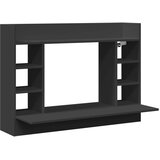  Zidni radni stol crni 105 x 48 x 75 cm od konstruiranog drva | shoptok.hr