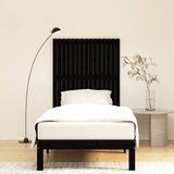  Zidno uzglavlje crni 95,5x3x110 cm od masivne borovine | shoptok.hr
