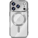 AVIZAR Ovitek za iPhone 17 Pro Max, združljiv z MagSafe, s kromiranim robom, Srebrna, (5000189544) | Shoptok.si