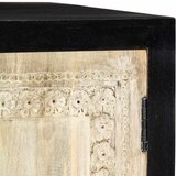  Ručno izrezbareni bočni ormarić sivi 75x35x60 cm od drva manga - Siva 1 | shoptok.hr