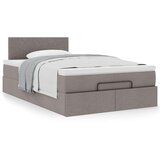 vidaXL Otomanski okvir kreveta s madraca smeđesivi 120x200cm tkanine | shoptok.hr