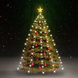 vidaXL mrežasta svjetla za božićno drvce 180 LED hladna bijela 180 cm | shoptok.hr