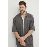 Adidas Košulja za muškarce, boja: siva, relaxed, IT7439