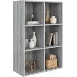Ormarić za knjige / komoda siva boja hrasta 66x30x98 cm drveni | shoptok.hr