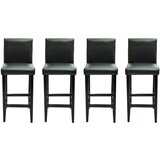  Barski stolčki 4 kosi črno umetno usnje, (20700420) | Shoptok.si