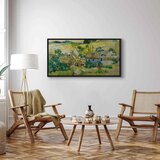  Slika - Vincent Van Gogh – Farms near Auvers 60x30 U crnom drvenom okviru | shoptok.hr