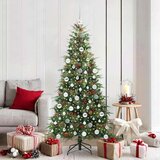vidaXL Umetno Zložljivo Božično Drevo Zelena 180 cm PE in PVC | Shoptok.si