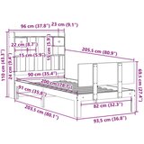 vidaXL Knjižna postelja brez vzmetnice 90x200 cm trdna borovina | Shoptok.si