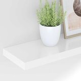  Plutajuća zidna polica visoki sjaj bijela 90x23,5x3,8 cm MDF | shoptok.hr
