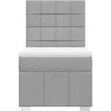  Box spring krevet s madracem svjetlosivi 90x190 cm od tkanine | shoptok.hr