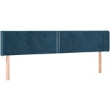  LED uzglavlje tamnoplavo 203x16x78/88 cm baršunasto | shoptok.hr
