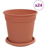  Saksije za biljke 24 pcs Crvena cigla Ø 17 x 14 cm Plastika | shoptok.hr