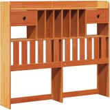  Knjižna postelja brez vzmetnice vošč. rjava 135x190 cm borovina, (21653572) | Shoptok.si