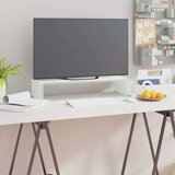 vidaXL Stojalo za TV / ekran stekleno belo 60x25x11 cm | Shoptok.si