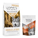 Wolf of Wilderness 12 kg suhe hrane + Snack gratis! - piščanec proste reje & zajec + Wide Acres - piščanec (monoprotein) Cene