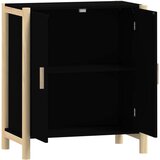 Komoda črna 62x38x70 cm inženirski les, (20654859) | Shoptok.si
