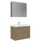 Hanah home Kupatilski ormarić sa umivaonikom i ogledalom (2 komada) Desna 80 940 | Eponuda.com