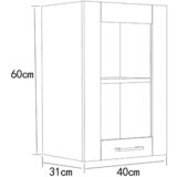 MID.YOU Kuhinjska Zgornja Omarica Colura, Bela, Š 40cm | Shoptok.si