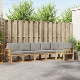  Set vanjskih sofa 6 kom. Bijela i svjetlosiva Smeđa 306 x 126,5 x 73 cm | shoptok.hr