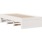 vidaXL Knjižna postelja brez ležišča bela 90x200 cm trdna borovina | Shoptok.si