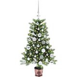 vidaXL Božično drevo med 150 LED z stojalom Zelena 90 cm PE | Shoptok.si