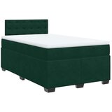 vidaXL Krevet s oprugama i madracem tamnozeleni 140x190 cm baršunasti | shoptok.hr