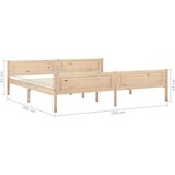  Za krevet od masivne borovine 200 x 200 cm | shoptok.hr