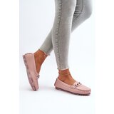 S. BARSKI Women's Leather Moccasins with Pink Ornament S.Barski LR339 | Shoptok.si