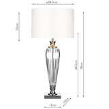  Där Lighting HIN4208 - Stona lampa HINTON 1xE27/60W/230V bela/sjajni hrom | Eponuda.com