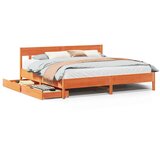 vidaXL okvir kreveta bez madraca voštano smeđi 200x200 cm od borovine | shoptok.hr