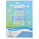Junior jolly Embossed Iridescent Paper, sjajni papir, A4, 10K, odaberite nijansu Plava Cene