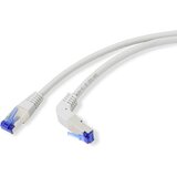 Renkforce RF-4892538 RJ45 omrežni kabel\, Patch kabel CAT 6a S/FTP 10.00 m siva 90° kotni navzdol 1 kos, (20415553) | Shoptok.si