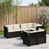  Kauč za vrt s 7 sjedala i jastučićima u rattan izgledu PP | shoptok.hr