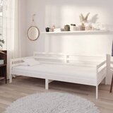 The Living Store Dnevna postelja z vzmetnico 90x200 cm bela trdna borovina - Dnevna Postelja, (21508822) | Shoptok.si