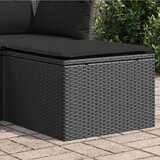 vidaXL Vrtni tabure s jastukom crni 55 x 55 x 37 cm od poliratana Cijene