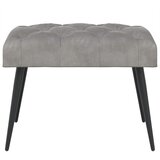  Klupa s gumbastim tkanjem Svjetlosiva 60 x 40 x 45 cm Baršun | shoptok.hr
