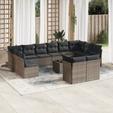  13-dijelni set vrtnih sofa od poliratana s jastucima sivi | shoptok.hr