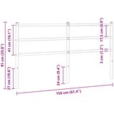  Metalno zamjensko uzglavlje bijelo 150 cm | shoptok.hr