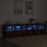  Komoda s LED svjetlima boja dimljenog hrasta 283x37x67 cm | shoptok.hr