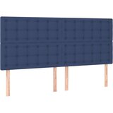  Krevet s oprugama i madracem plavi 160x200 cm od tkanine | shoptok.hr