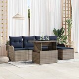  Sjedeća garnitura za vrt 6 kom. Siva poliratan 100 x 55 x 73 cm | Shoptok.si