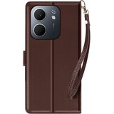 AVIZAR Denarnica etui za Oppo A5x z zapestnim trakom in funkcijo stojala za video, Rjava, (5000190105) | Shoptok.si