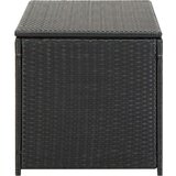 vidaXL Vrtna škatla za shranjevanje poli ratan 100x50x50 cm črna, (20579932) | Shoptok.si