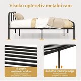 Domaro Metalni krevet 140x190cm sa uzglavljem Slike