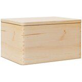  Drvena kutija s poklopcem 40x30x23 cm Puno drvo Bor | Eponuda.ba