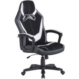 Livetastic GAMING STOL kovina, umetna masa, tekstil siva, črna, bela | Shoptok.si